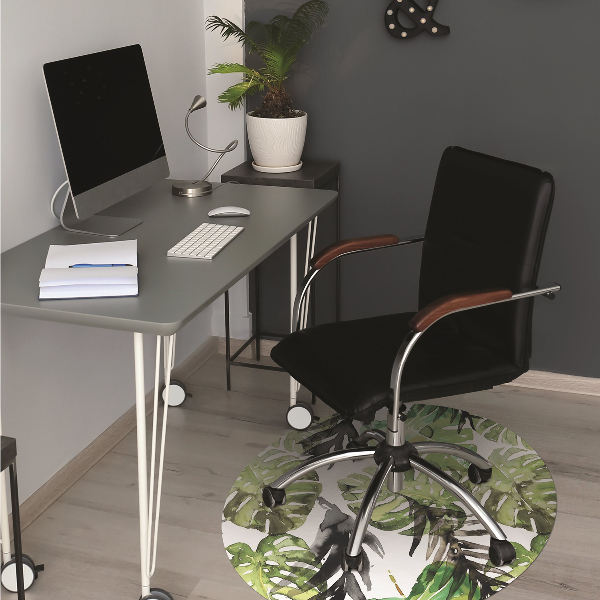 Tapis de chaise de bureau Feuilles d'aquarelle