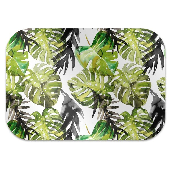 Tapis de chaise de bureau Feuilles d'aquarelle