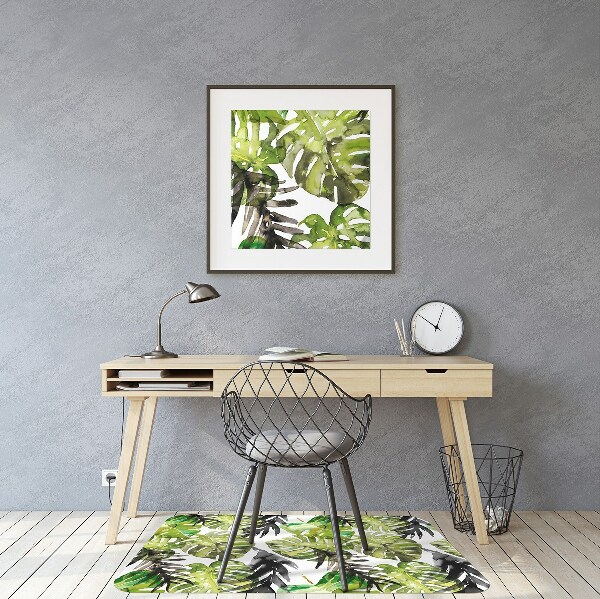 Tapis de chaise de bureau Feuilles d'aquarelle