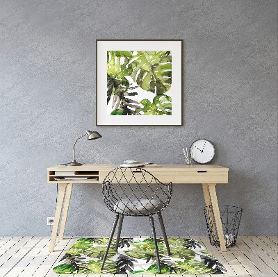 Tapis de chaise de bureau Feuilles d'aquarelle