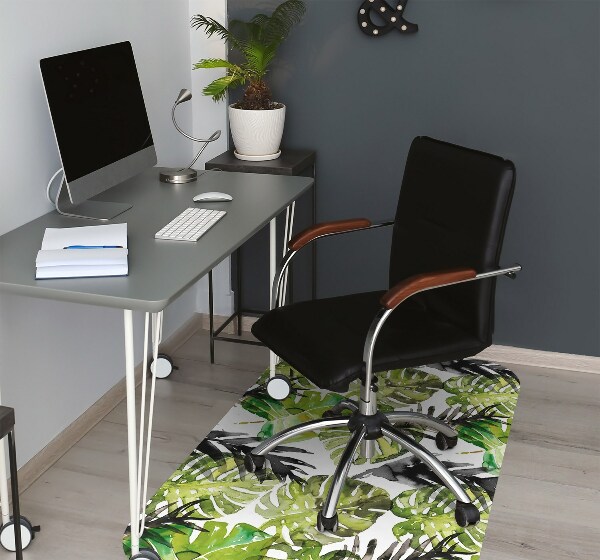 Tapis de chaise de bureau Feuilles d'aquarelle