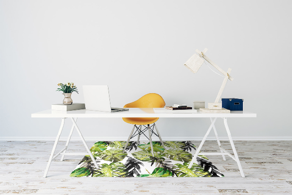 Tapis de chaise de bureau Feuilles d'aquarelle