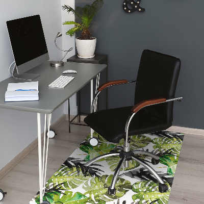 Tapis de chaise de bureau Feuilles d'aquarelle