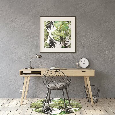 Tapis de chaise de bureau Feuilles d'aquarelle