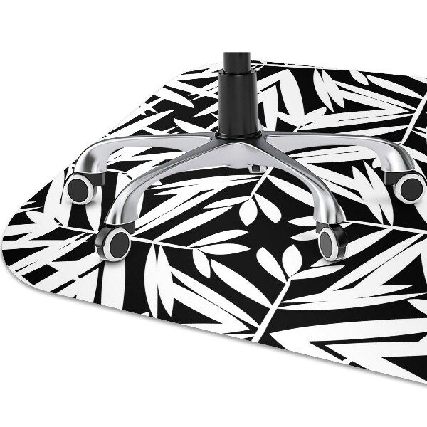 Tapis fauteuil bureau do biura Motif noir et blanc