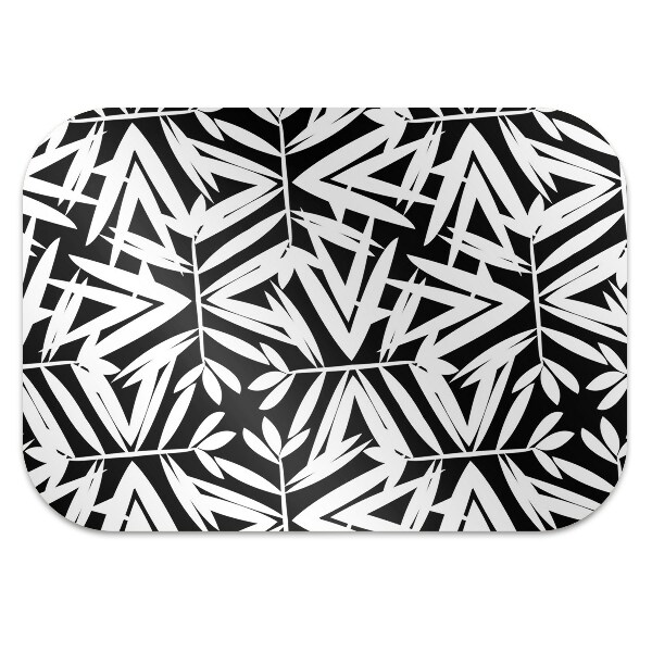 Tapis fauteuil bureau do biura Motif noir et blanc