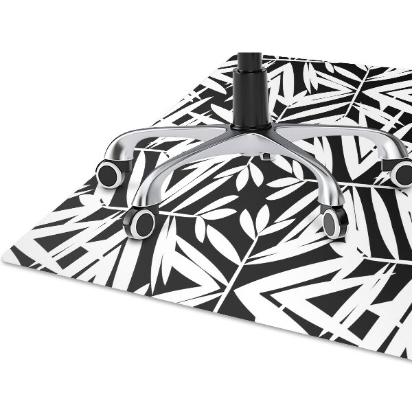 Tapis fauteuil bureau do biura Motif noir et blanc