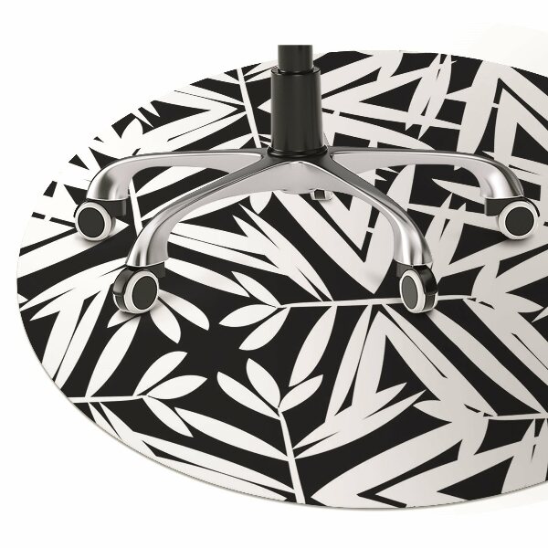 Tapis fauteuil bureau do biura Motif noir et blanc