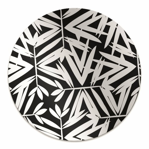 Tapis fauteuil bureau do biura Motif noir et blanc