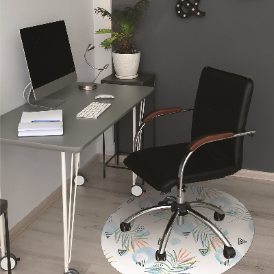 Tapis de chaise de bureau Modèle tropical