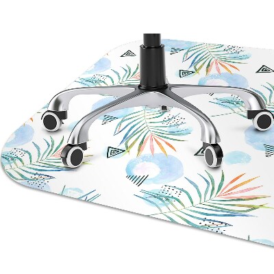 Tapis de chaise de bureau Modèle tropical