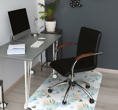 Tapis de chaise de bureau Modèle tropical