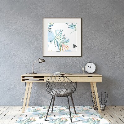 Tapis de chaise de bureau Modèle tropical