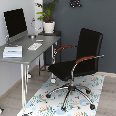 Tapis de chaise de bureau Modèle tropical