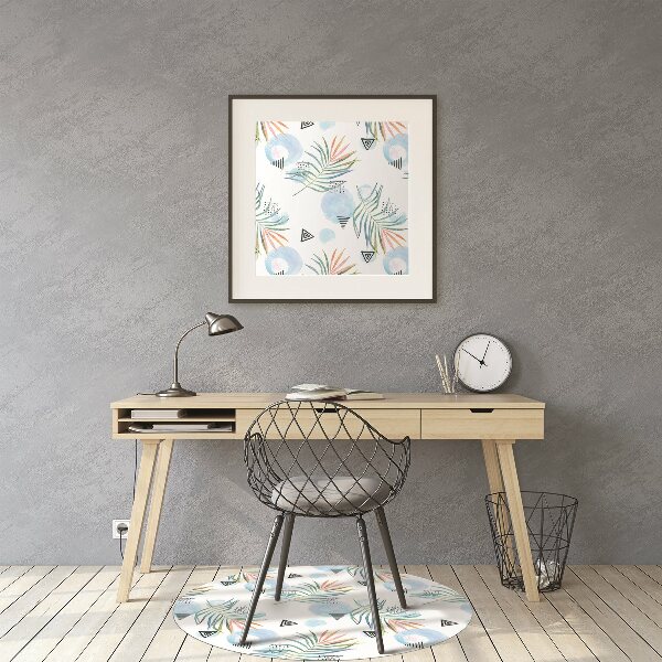 Tapis de chaise de bureau Modèle tropical