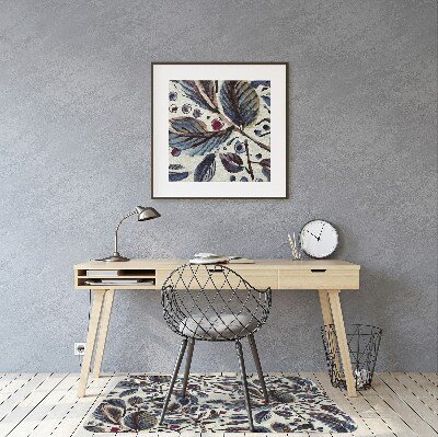 Tapis pour chaise de bureau Feuilles vintage