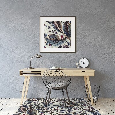 Tapis pour chaise de bureau Feuilles vintage