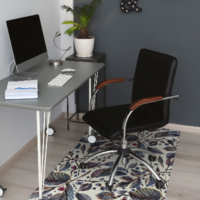 Tapis pour chaise de bureau Feuilles vintage