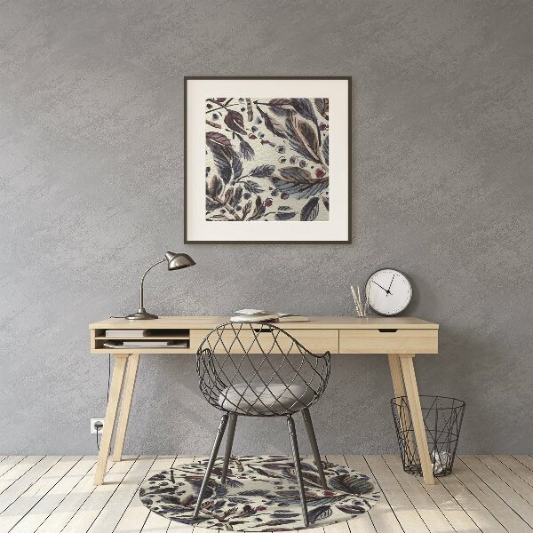 Tapis pour chaise de bureau Feuilles vintage