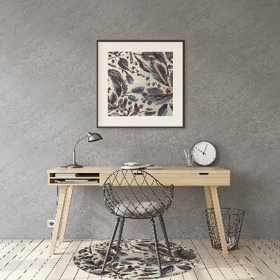 Tapis pour chaise de bureau Feuilles vintage