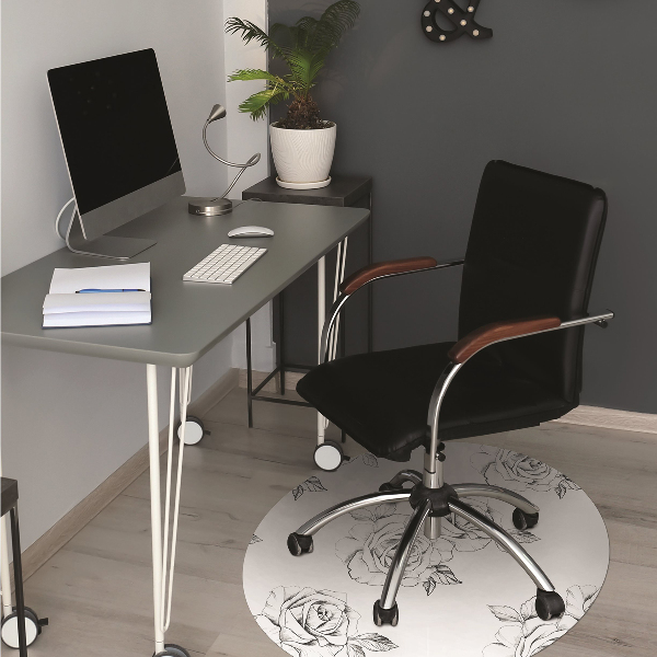 Tapis de chaise de bureau Des roses