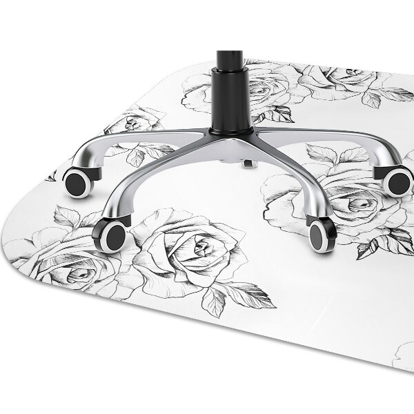 Tapis de chaise de bureau Des roses
