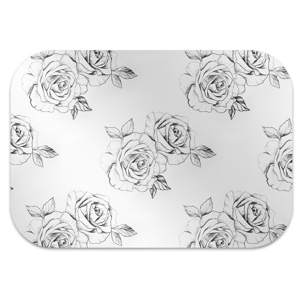 Tapis de chaise de bureau Des roses