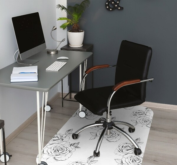 Tapis de chaise de bureau Des roses