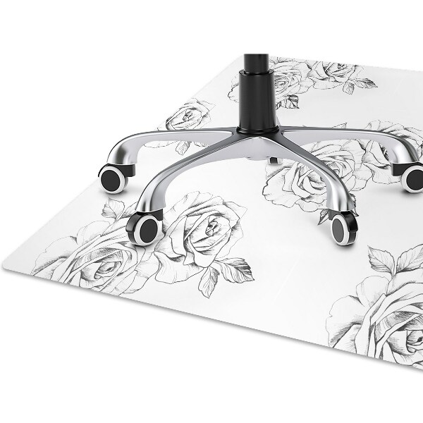 Tapis de chaise de bureau Des roses