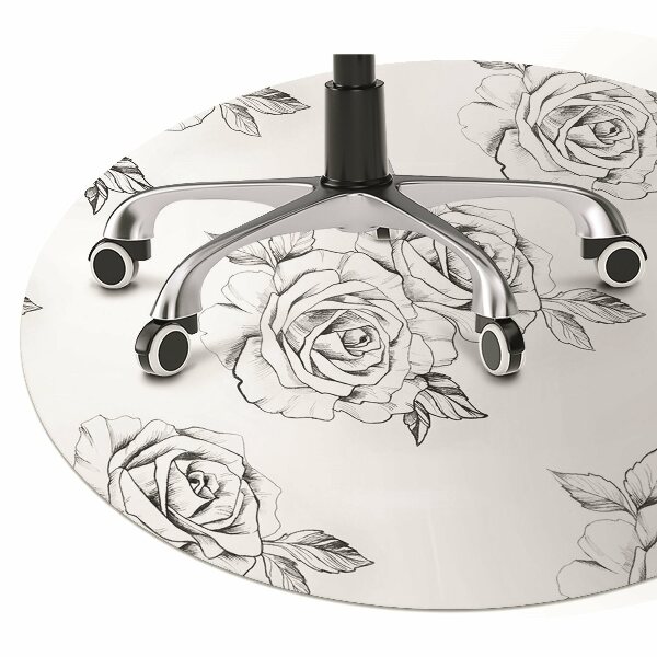 Tapis de chaise de bureau Des roses