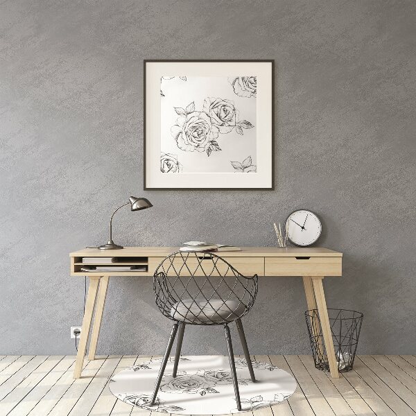 Tapis de chaise de bureau Des roses