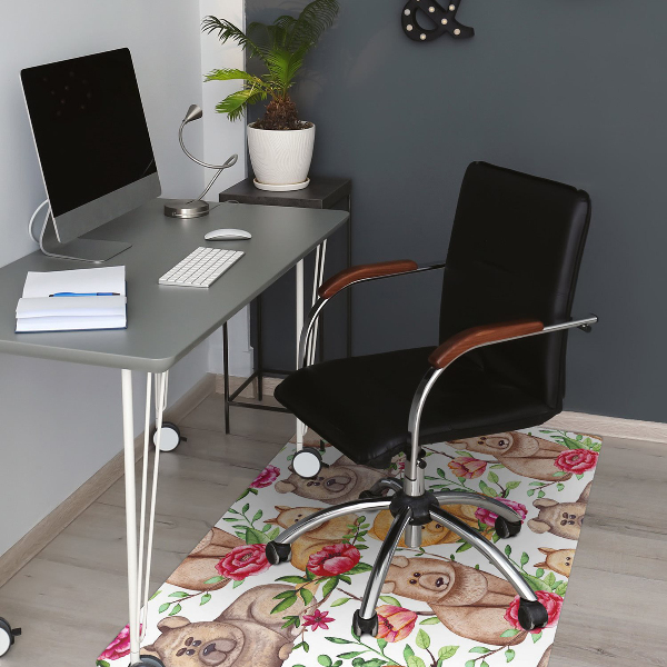 Tapis bureau Chow chow chiens