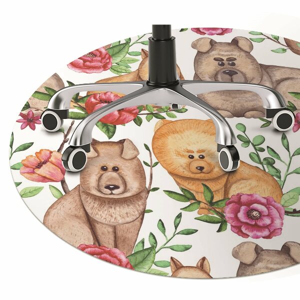 Tapis bureau Chow chow chiens