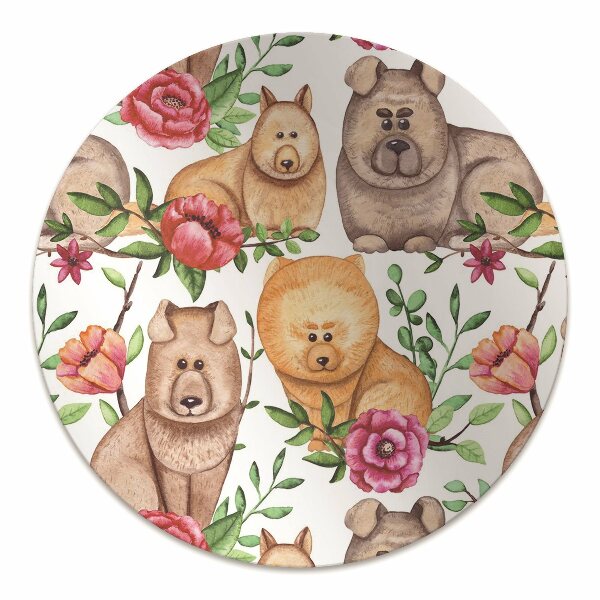 Tapis bureau Chow chow chiens