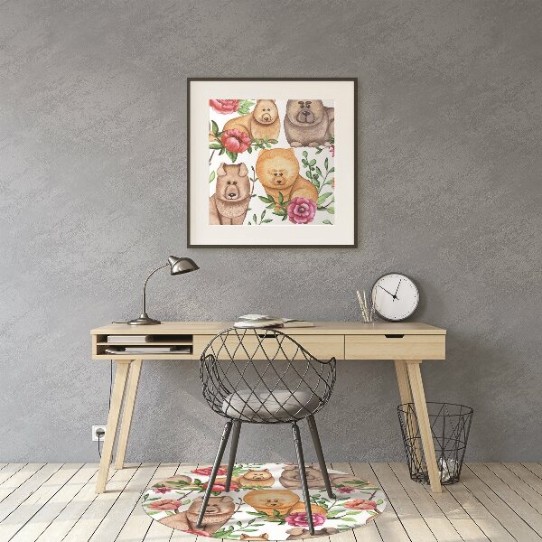 Tapis bureau Chow chow chiens
