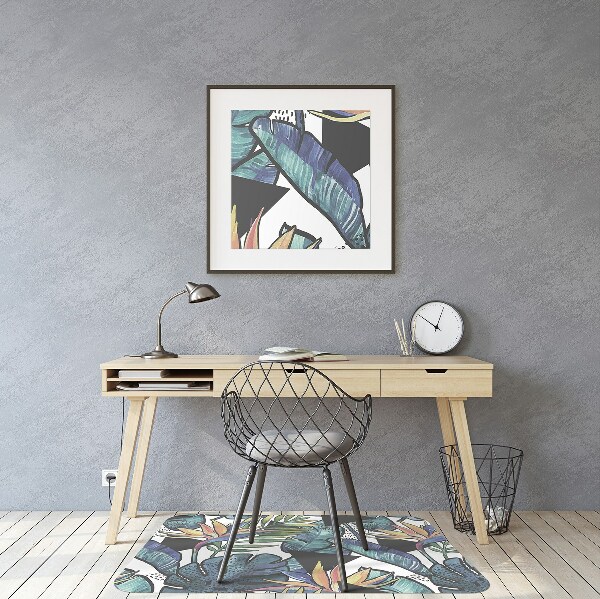 Tapis pour chaise de bureau Feuilles de palmier