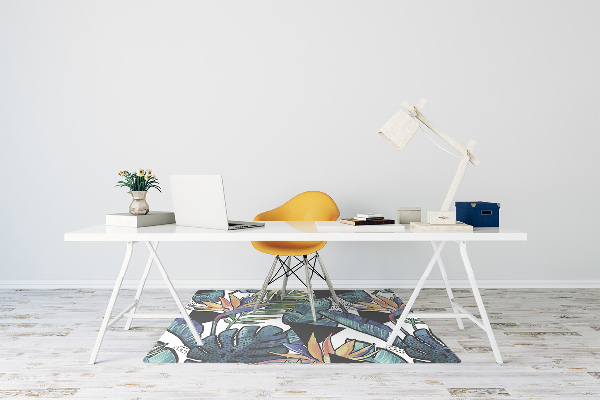 Tapis pour chaise de bureau Feuilles de palmier