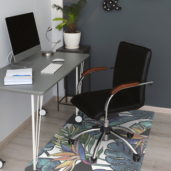 Tapis pour chaise de bureau Feuilles de palmier