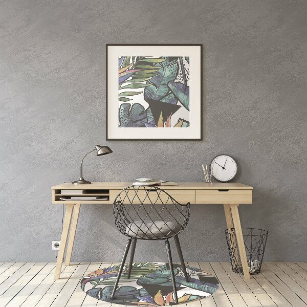 Tapis pour chaise de bureau Feuilles de palmier