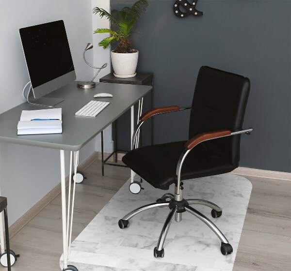 Tapis de chaise de bureau Marbre