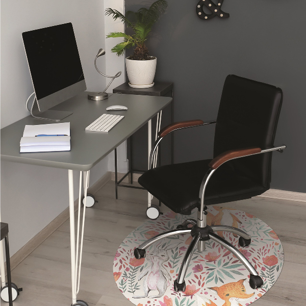 Tapis de chaise Renard et lapin