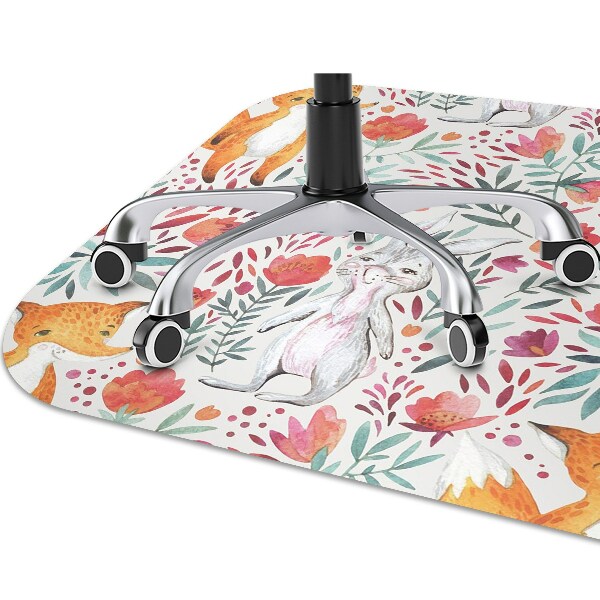 Tapis de chaise Renard et lapin