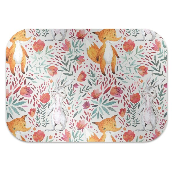 Tapis de chaise Renard et lapin
