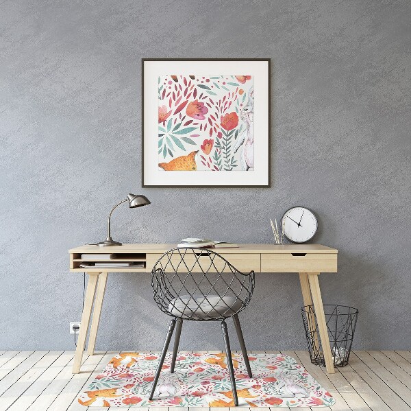 Tapis de chaise Renard et lapin