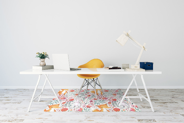 Tapis de chaise Renard et lapin