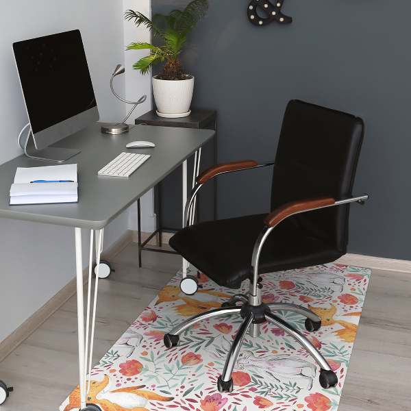 Tapis de chaise Renard et lapin