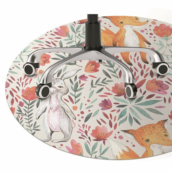 Tapis de chaise Renard et lapin
