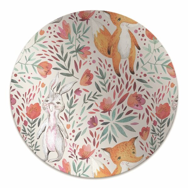 Tapis de chaise Renard et lapin