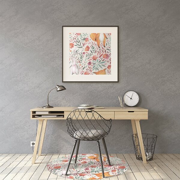 Tapis de chaise Renard et lapin