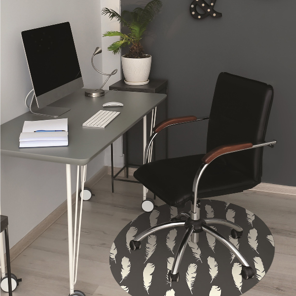 Tapis bureau Plumes blanches